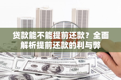洛宁贷款能不能提前还款？全面解析提前还款的利与弊