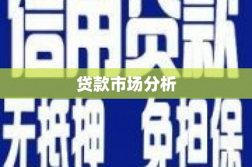 洛宁贷款市场分析