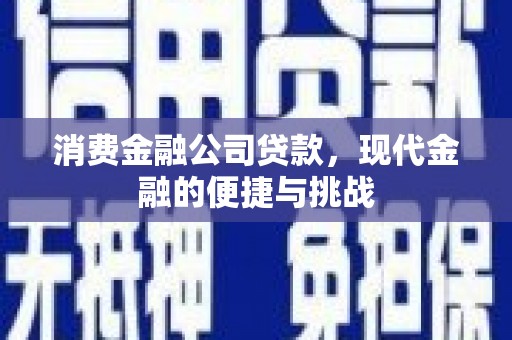 洛宁消费金融公司贷款，现代金融的便捷与挑战