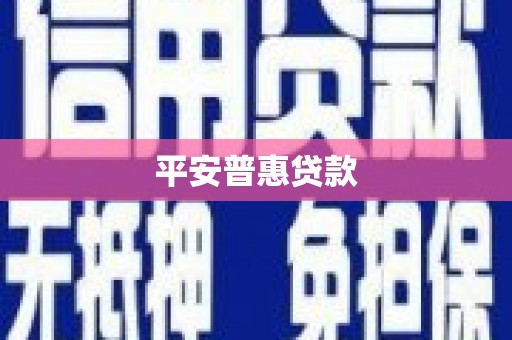 洛宁平安普惠贷款