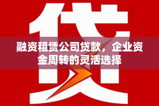 洛宁融资租赁公司贷款，企业资金周转的灵活选择