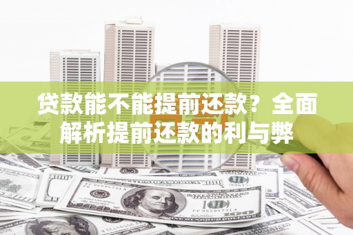 洛宁贷款能不能提前还款？全面解析提前还款的利与弊