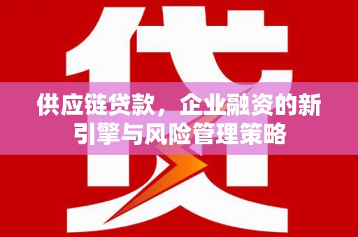 洛宁供应链贷款，企业融资的新引擎与风险管理策略