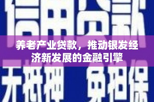 洛宁养老产业贷款，推动银发经济新发展的金融引擎