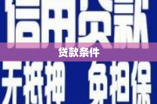 洛宁贷款条件